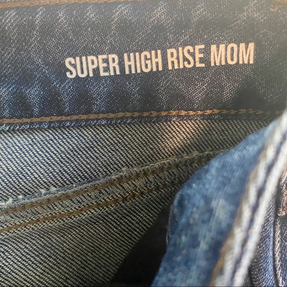 REWASH Super Hi-Rise Mom Jeans 29 Raw Step Hem Distressed - Picture 11 of 14